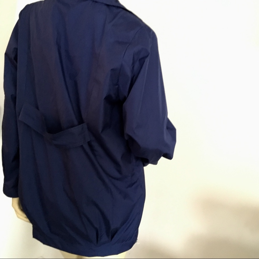Navy Echo Collared Rain Jacket With Bubble Hem An… - image 7
